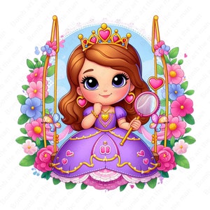 princess sofia clipart, princess sofia png, cute princess design, instant download