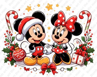Mickey Mouse and Minnie Mouse Birthday PNG, Happy Birthday PNG, Mickey PNG, Birthday Clipart, instant download