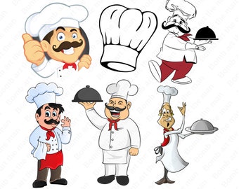 Lindo chef SVG, chef PNG, clipart de chef, chef de cocina SVG, super chef PNG, descarga instantánea
