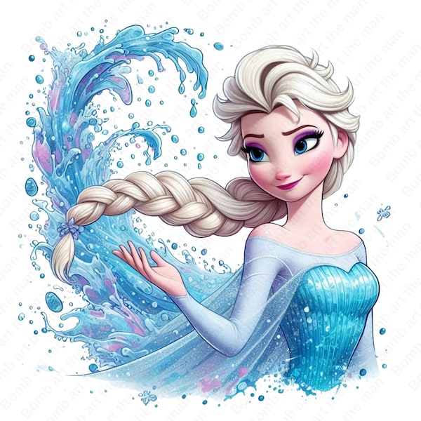 Frozen Princess clipart, Princess Elsa clipart, Elsa png, Frozen png, instant download