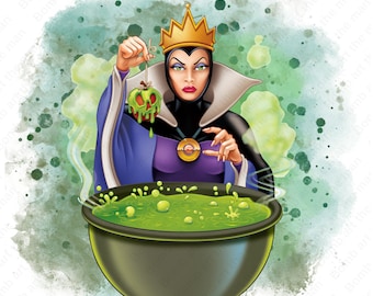 Maleficent png, Maleficent clipart, watercolor background, instant download