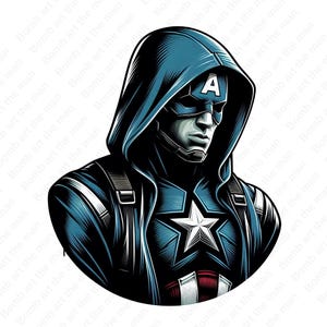 Capitão América com capuz png, Capitão América clipart, design transparente, super-herói png