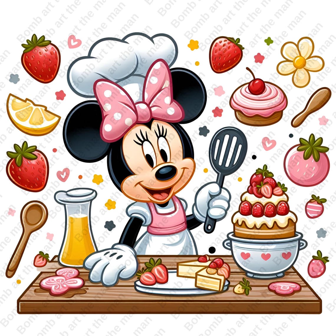 Minnie Mouse Kitchen Chef Clipart, Minnie Mouse Png, Kitchen Chef ...