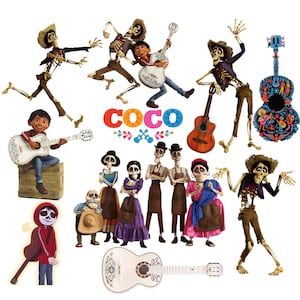 Coco Clipart-Set, Coco PNG-Bundle, Coco-Charaktere, Miguel PNG, sofortiger Download