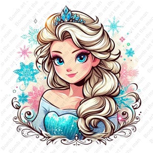 princess elsa clipart, frozen princess clipart, elsa png, frozen png, instant download