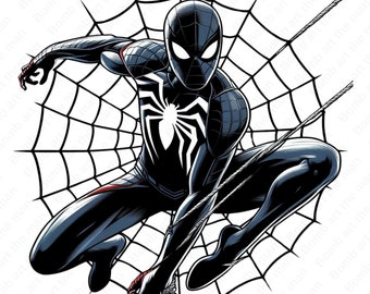 Spiderman clipart, Spiderman png, spider web png, transparent design, instant download