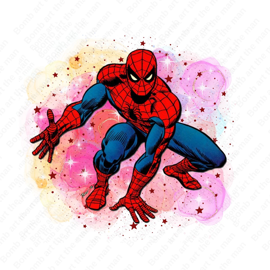 Spiderman Watercolor Design, Spiderman Png, Spiderman Clipart, Instant