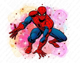 Spiderman watercolor design, Spiderman png, Spiderman clipart, instant download