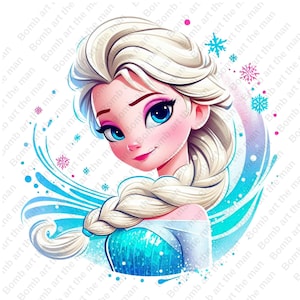 princess elsa clipart, frozen princess clipart, elsa png, frozen png, instant download