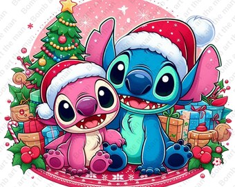 スティッチとエンジェルのクリスマスクリップアート、スティッチと