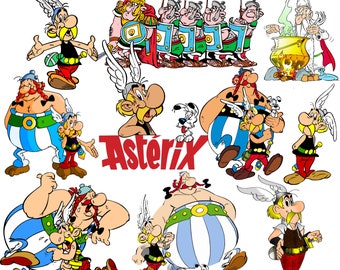 astérix y obelix png, imágenes prediseñadas de astérix, imágenes prediseñadas de obelix, descarga instantánea