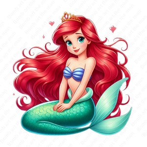 Little Mermaid clipart, Princess Ariel png, The Little Mermaid png, instant download