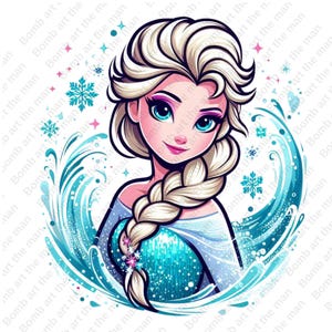 princess elsa clipart, frozen princess clipart, elsa png, frozen png, instant download