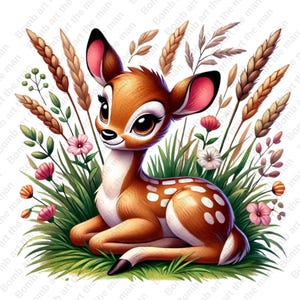 bambi deer clipart, cute bambi, bambi png, high quality, instant download