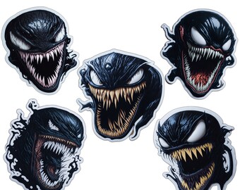 Venom clipart set, venom png bundle, 5 pcs design, instant download