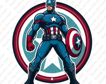 Captain America clipart, Captain America png, super hero clipart, instant download