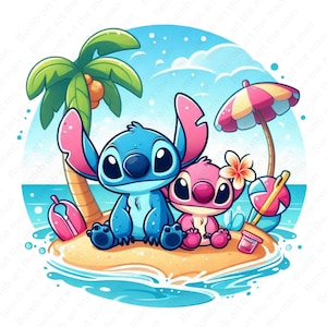 stitch and angel, summer clipart, stitch and angel png, transparent design, instant download