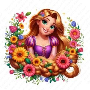 rapunzel clipart, Princess rapunzel png, tangled clipart, tangled png, instant download