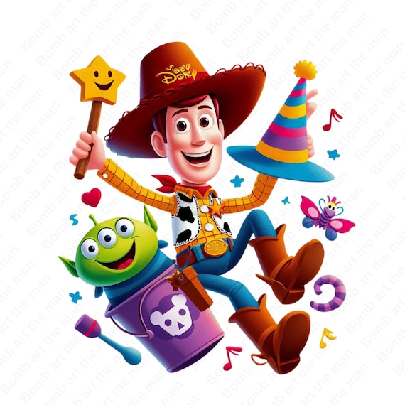 toy story cute clipart, woody png, toy story png, alien png, instant  download
