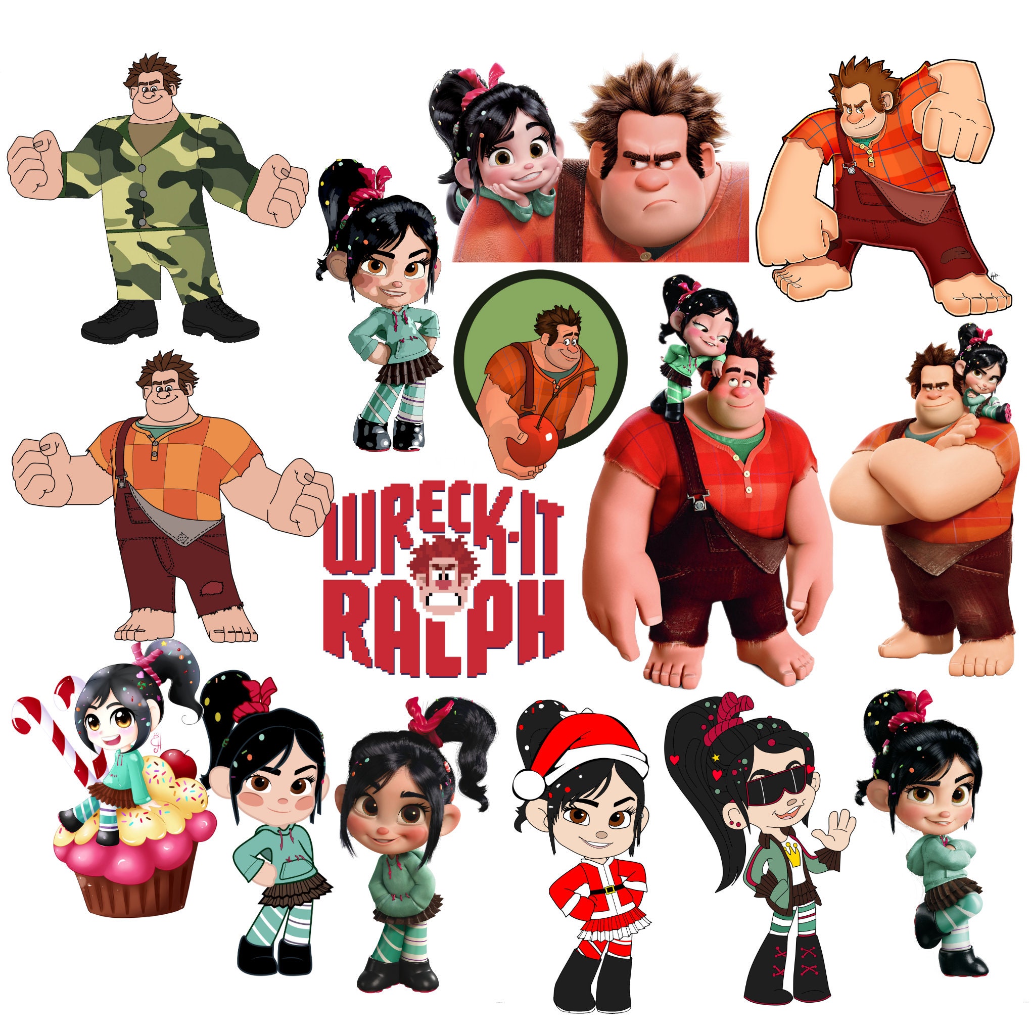 wreck-it-ralph-png-bundle-wreck-it-ralph-clipart-vanellope-etsy