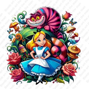El gato de Cheshire clipart, alicia en el país de las maravillas png, diseño transparente, descarga instantánea