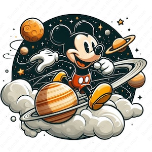 mickey mouse space clipart, cute mickey png, mickey mouse png, instant download