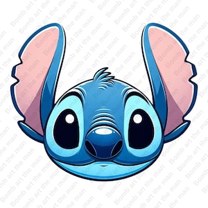 Stitch clipart, cute stitch png, cute character design, transparent image, instant download