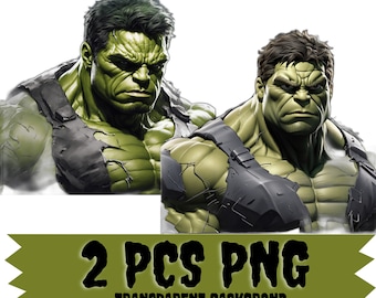 Hulk png, hulk clipart, 2 pcs, super hero png, transparent hulk image, instant download