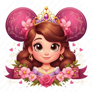 princess sofia clipart, princess sofia png, mouse ear design, instant download