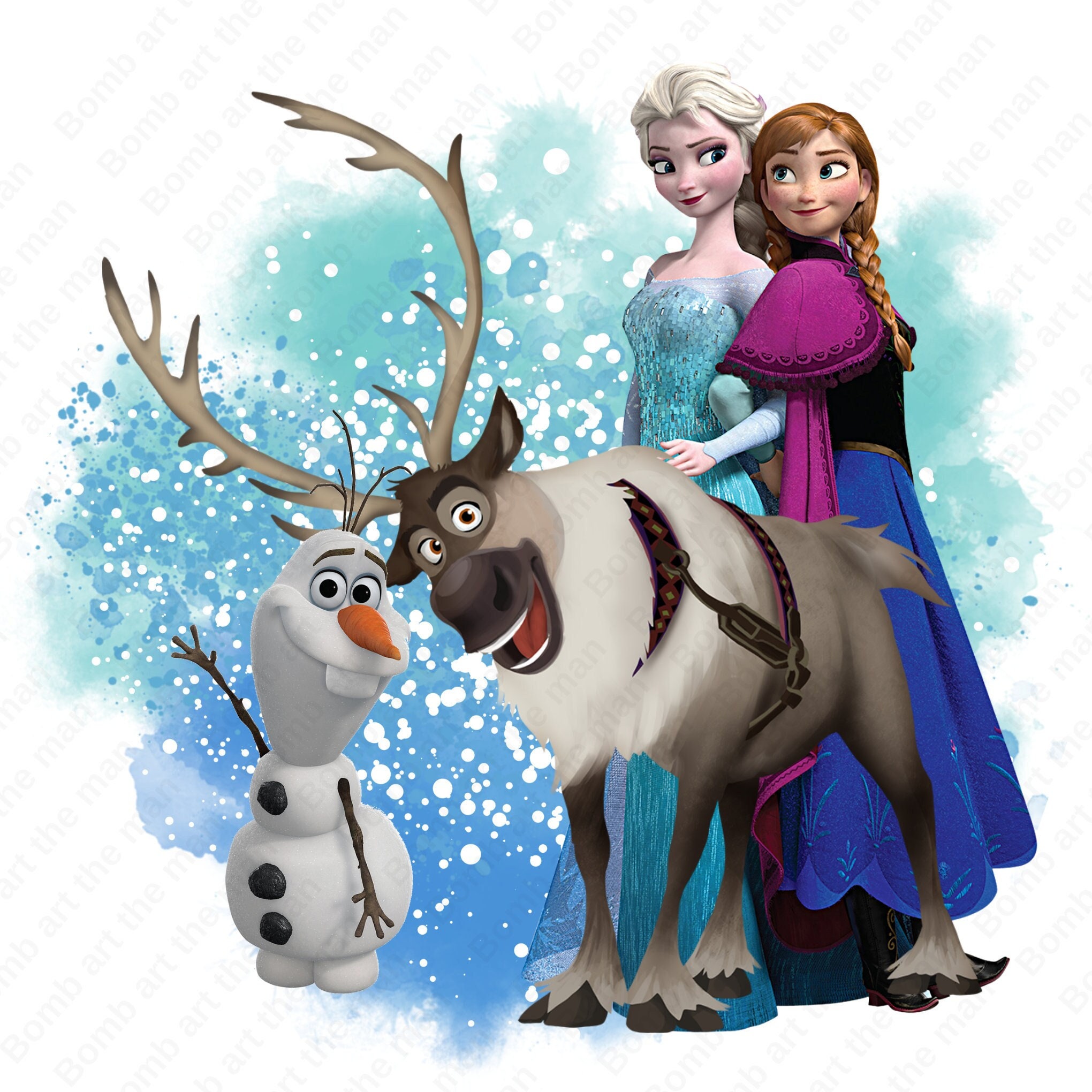 Olaf Kristoff Sven Drawing Disney\'s Frozen, reine des neiges