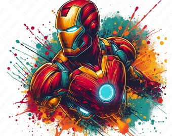 İron man clipart, İron man png, super hero clipart, super hero png, hero splash design, instant download