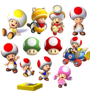 Kröte Png Bundle, Kröte Clipart Set, sofortiger Download, Super Mario Icons, Super Mario PNG