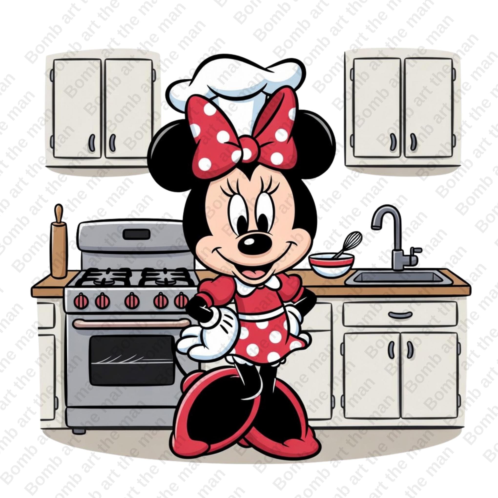 Minnie Mouse Kitchen Chef Clipart, Minnie Mouse Png, Kitchen Chef ...