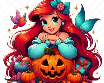ハロウィンのクリップアート、アリエル姫のクリップアート、リトル