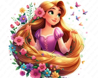 Tangled clipart, Rapunzel png, Tangled png, Rapunzel clipart, Princess rapunzel png, instant download
