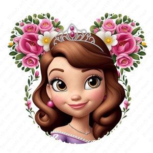 Princess Sofia clipart, Princess Sofia png, mouse ear design, instant download