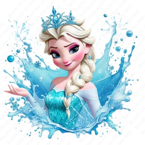 frozen princess clipart, princess elsa clipart, elsa png, frozen png, instant download