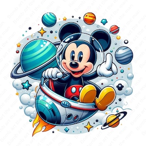 Imágenes prediseñadas espaciales de mickey mouse, lindo mickey png, mickey mouse png, descarga instantánea