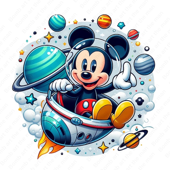 ミッキーマウスの宇宙クリップアート、かわいいミッキーPNG、ミッキー