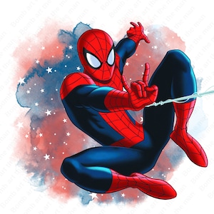 Spiderman-ontwerp, Superheld png, Spiderman clipart, instant download