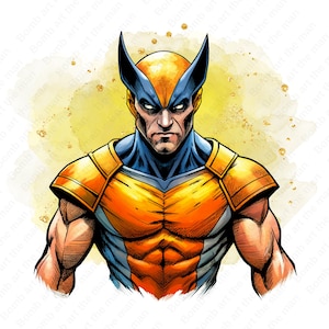 Wolverine png, clipart Wolverine, super herói png, imagem transparente, download instantâneo