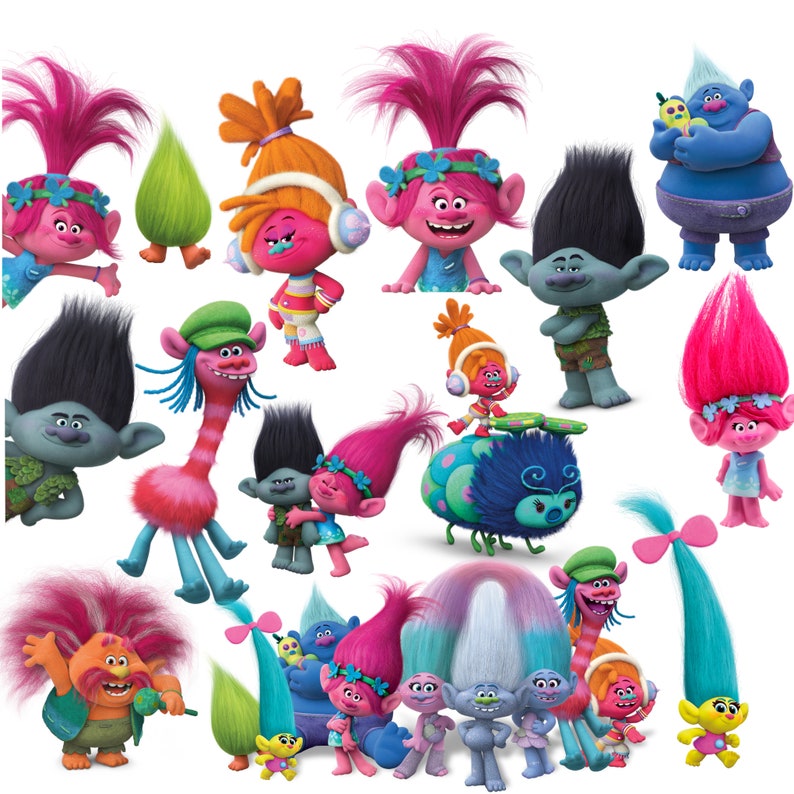 Trolls Png Bundle Trolls Clipart Set Trolls Party - Etsy Australia