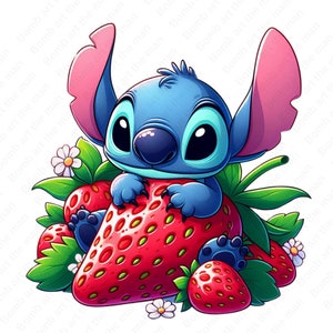 cute stitch clipart, stitch png, cute cartoon character, transparent design, instant download