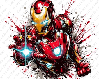 İron man clipart, İron man png, super hero clipart, super hero png, hero splash design
