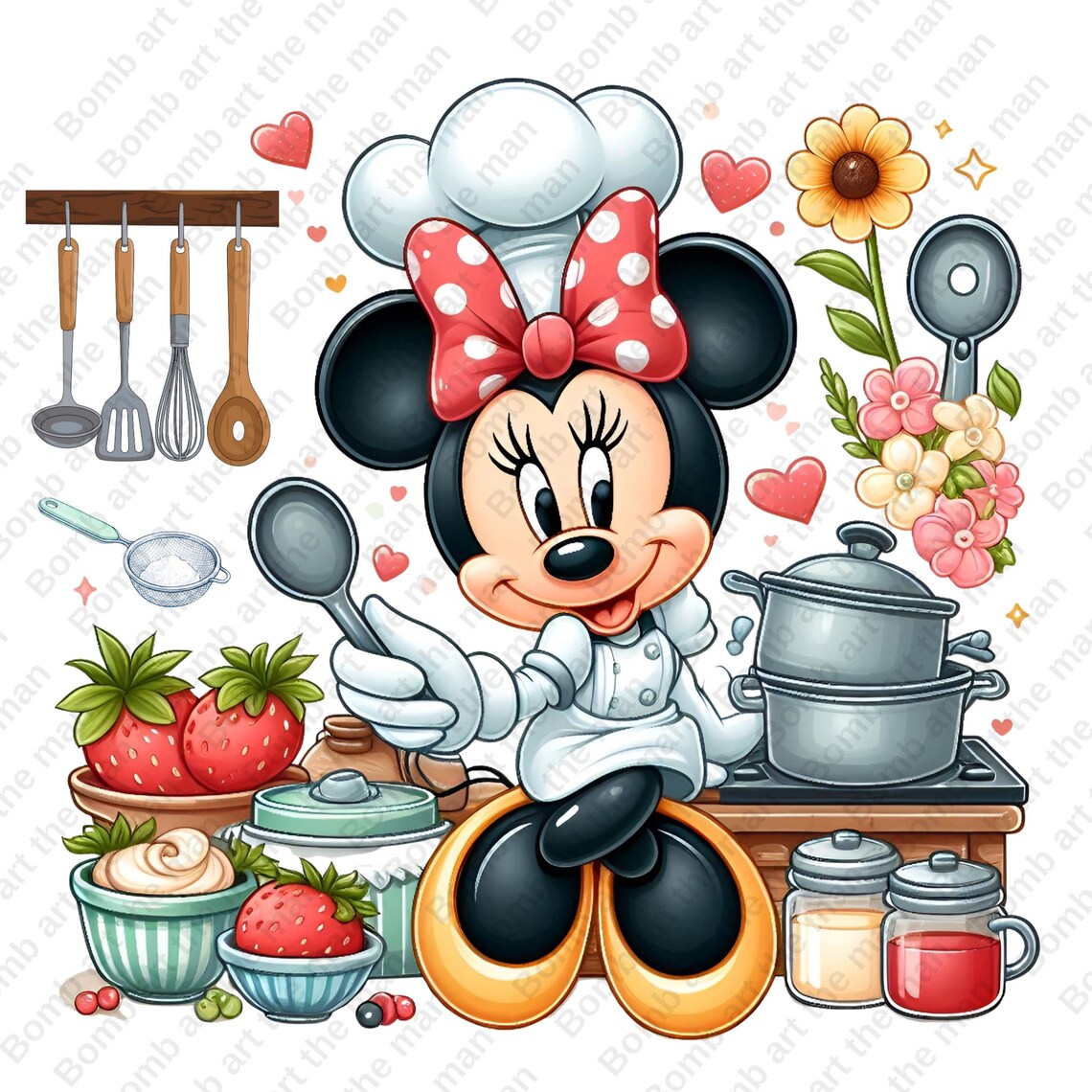 Minnie Mouse Kitchen Chef Clipart, Minnie Mouse Png, Kitchen Chef ...