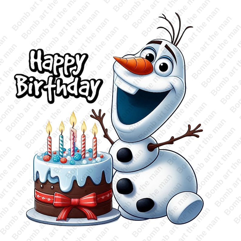 Olaf Birthday Clipart, Frozen Olaf Png, Frozen Character Png, Birthday ...