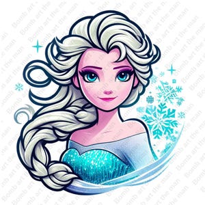princess elsa clipart, frozen princess clipart, elsa png, frozen png, instant download