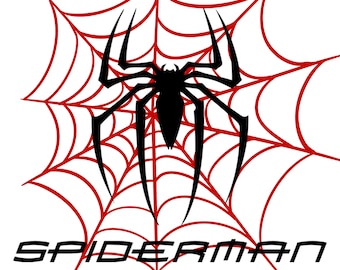 Spiderman logo design, Spiderman png, Spider web png, instant download