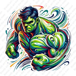 Hulk png, Hulk Clipart, Superheld png, spezielles Design, transparenter Hintergrund