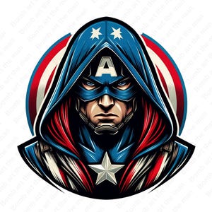Capitão América com capuz png, Capitão América clipart, design transparente, super-herói png